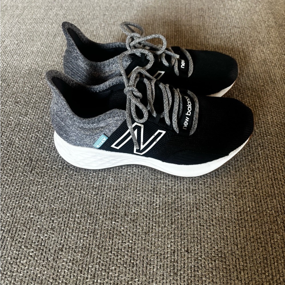 New Balance Kids Black and Gray Sneakers